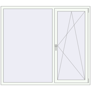 Купити Вікна 1760x1550 мм REHAU SYNEGO MD Білий (RAL 9016) з двох сторін