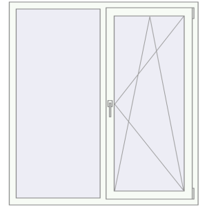 Купити Вікна 1400x1450 мм REHAU SYNEGO MD Білий (RAL 9016) з двох сторін