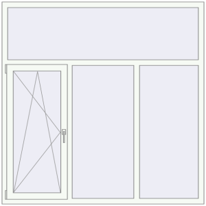 Купити Вікна 1800x1800 мм REHAU Euro 70 Білий (RAL 9016) з двох сторін