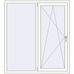 Купити Вікна 1349x1500 мм REHAU Brillant-Design Білий (RAL 9016) з двох сторін