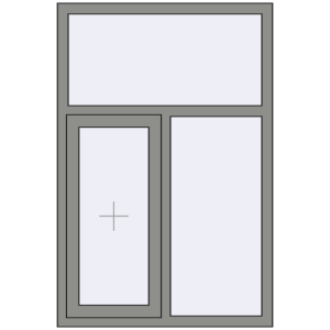 Купити Вікна 1000x1500 мм Altest Pony 375 RAL 9007 Grey aluminium з двох сторін