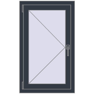 Купити Вікна 600x1000 мм REHAU SYNEGO MD ANTHRACITE_GREY_STRUKTURAL з двох сторін