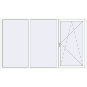 Купити Вікна 2500x1500 мм REHAU SYNEGO MD Білий (RAL 9016) з двох сторін