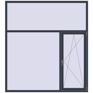 Купити Вікна 2000x2200 мм REHAU Euro 70 ANTHRACITE_GREY_STRUKTURAL з двох сторін