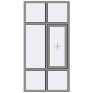 Купити Вікна 1000x2000 мм Altest Pony 375 RAL 9007 Grey aluminium з двох сторін