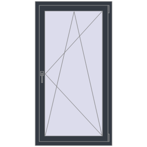 Купити Вікна 800x1500 мм REHAU Euro 60 ANTHRACITE_GREY_STRUKTURAL з двох сторін