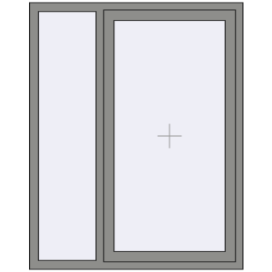 Купити Вікна 1200x1500 мм Altest Pony 375 RAL 9007 Grey aluminium з двох сторін