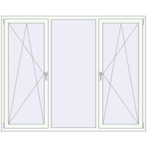 Купити Вікна 2070x1650 мм REHAU Euro 70 Білий (RAL 9016) з двох сторін