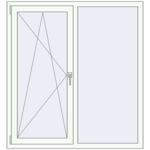 Купити Вікна 1300x1400 мм REHAU Euro 60 Білий (RAL 9016) з двох сторін