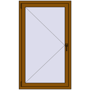 Купити Вікна 850x1440 мм REHAU Euro 60 GOLDEN OAK з двох сторін