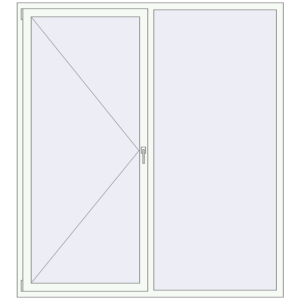 Купити Вікна 1900x2100 мм REHAU Brillant-Design Білий (RAL 9016) з двох сторін