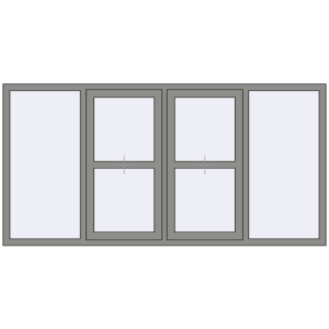 Купити Вікна 2400x1200 мм Altest Pony 375 RAL 9007 Grey aluminium з двох сторін