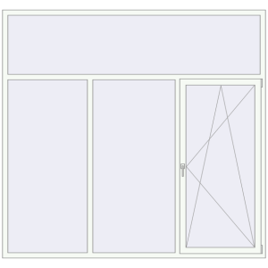 Купити Вікна 2470x2330 мм REHAU Brillant-Design Білий (RAL 9016) з двох сторін