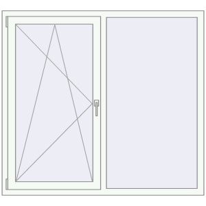 Купити Вікна 1500x1370 мм REHAU Euro 70 Білий (RAL 9016) з двох сторін