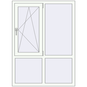 Купити Вікна 1070x1450 мм REHAU Euro 70 Білий (RAL 9016) з двох сторін