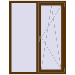 Купити Вікна 1200x1550 мм REHAU SYNEGO MD WALNUT з двох сторін