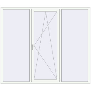Купити Вікна 2130x1780 мм REHAU Euro 70 Білий (RAL 9016) з двох сторін