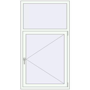 Купити Вікна 930x1680 мм REHAU Euro 60 Білий (RAL 9016) з двох сторін