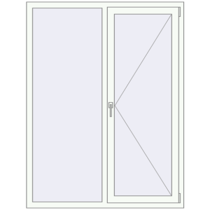 Купити Вікна 1300x1700 мм REHAU Brillant-Design Білий (RAL 9016) з двох сторін