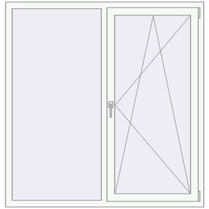 Купити Вікна 1450x1550 мм REHAU Euro 60 Білий (RAL 9016) з двох сторін