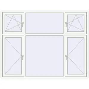 Купити Вікна 2200x1700 мм REHAU Euro 60 Білий (RAL 9016) з двох сторін