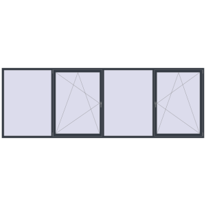 Купити Вікна 4620x1600 мм REHAU Euro 70 ANTHRACITE_GREY_STRUKTURAL з двох сторін