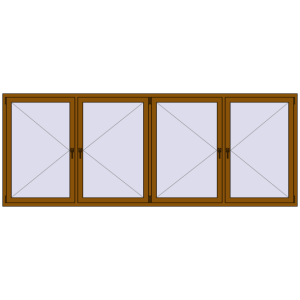 Купити Вікна 3400x1300 мм REHAU Brillant-Design GOLDEN OAK з двох сторін