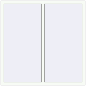 Купити Вікна 1400x1400 мм Altest Pony 375 RAL 9016 Traffic white з двох сторін