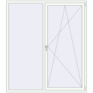Купити Вікна 1760x2000 мм REHAU Euro 70 ANTHRACITE_GREY_STRUKTURAL ззовні