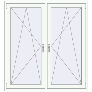 Купити Вікна 1300x1400 мм REHAU SYNEGO MD Білий (RAL 9016) з двох сторін