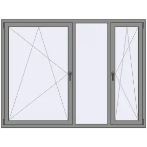 Купити Вікна 2000x1500 мм Altest Pony 375 RAL 9007 Grey aluminium з двох сторін