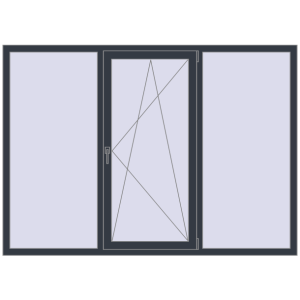 Купити Вікна 2100x1500 мм REHAU Euro 70 ANTHRACITE_GREY_STRUKTURAL з двох сторін