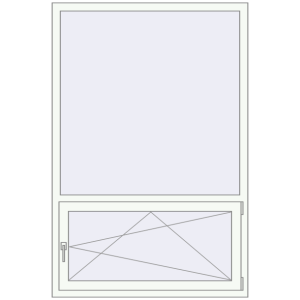 Купити Вікна 1200x1800 мм Altest Pony 375 RAL 9016 Traffic white з двох сторін