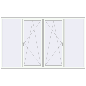 Купити Вікна 3000x1800 мм REHAU Euro 60 Білий (RAL 9016) з двох сторін