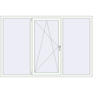 Купити Вікна 2100x1400 мм REHAU Brillant-Design Білий (RAL 9016) з двох сторін