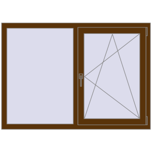 Купити Вікна 1400x1000 мм REHAU Euro 60 WALNUT з двох сторін
