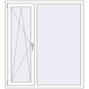 Купити Вікна 1300x1440 мм REHAU Euro 60 Білий (RAL 9016) з двох сторін