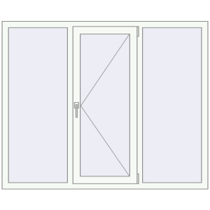 Купити Вікна 1620x1320 мм REHAU Brillant-Design Білий (RAL 9016) з двох сторін