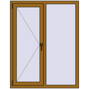 Купити Вікна 1100x1400 мм REHAU Euro 70 LIGHT_OAK з двох сторін