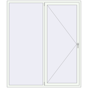 Купити Вікна 1800x2100 мм REHAU Euro 60 Білий (RAL 9016) з двох сторін