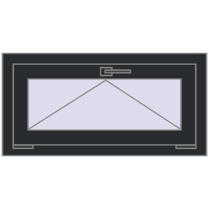 Купити Вікна 800x400 мм Altest Pony 375 RAL 9011 Graphite black з двох сторін