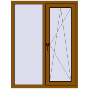Купити Вікна 1000x1300 мм REHAU Euro 60 GOLDEN OAK з двох сторін