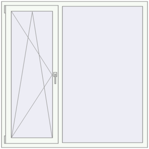 Купити Вікна 1500x1500 мм REHAU Brillant-Design Білий (RAL 9016) з двох сторін