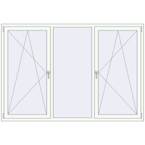 Купити Вікна 2200x1500 мм REHAU Euro 70 Білий (RAL 9016) з двох сторін