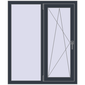 Купити Вікна 1000x1200 мм REHAU Euro 70 ANTHRACITE_GREY_STRUKTURAL з двох сторін