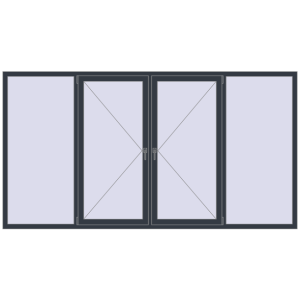 Купити Вікна 3000x1600 мм REHAU Euro 60 ANTHRACITE_GREY_STRUKTURAL з двох сторін