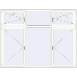 Купити Вікна 2200x1700 мм REHAU Euro 60 Білий (RAL 9016) з двох сторін