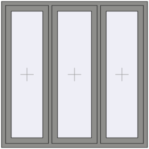 Купити Вікна 1500x1500 мм Altest Pony 375 RAL 9007 Grey aluminium з двох сторін