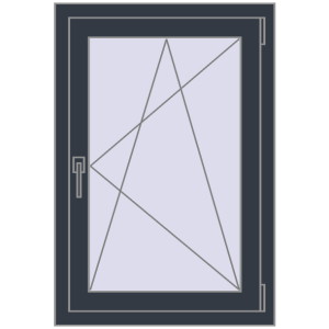 Купити Вікна 700x1000 мм REHAU Euro 70 ANTHRACITE_GREY_STRUKTURAL з двох сторін