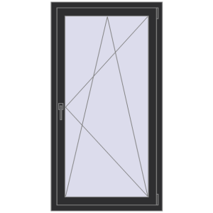 Купити Вікна 800x1500 мм REHAU Euro 60 ANTHRACITE_GREY_GLATT з двох сторін